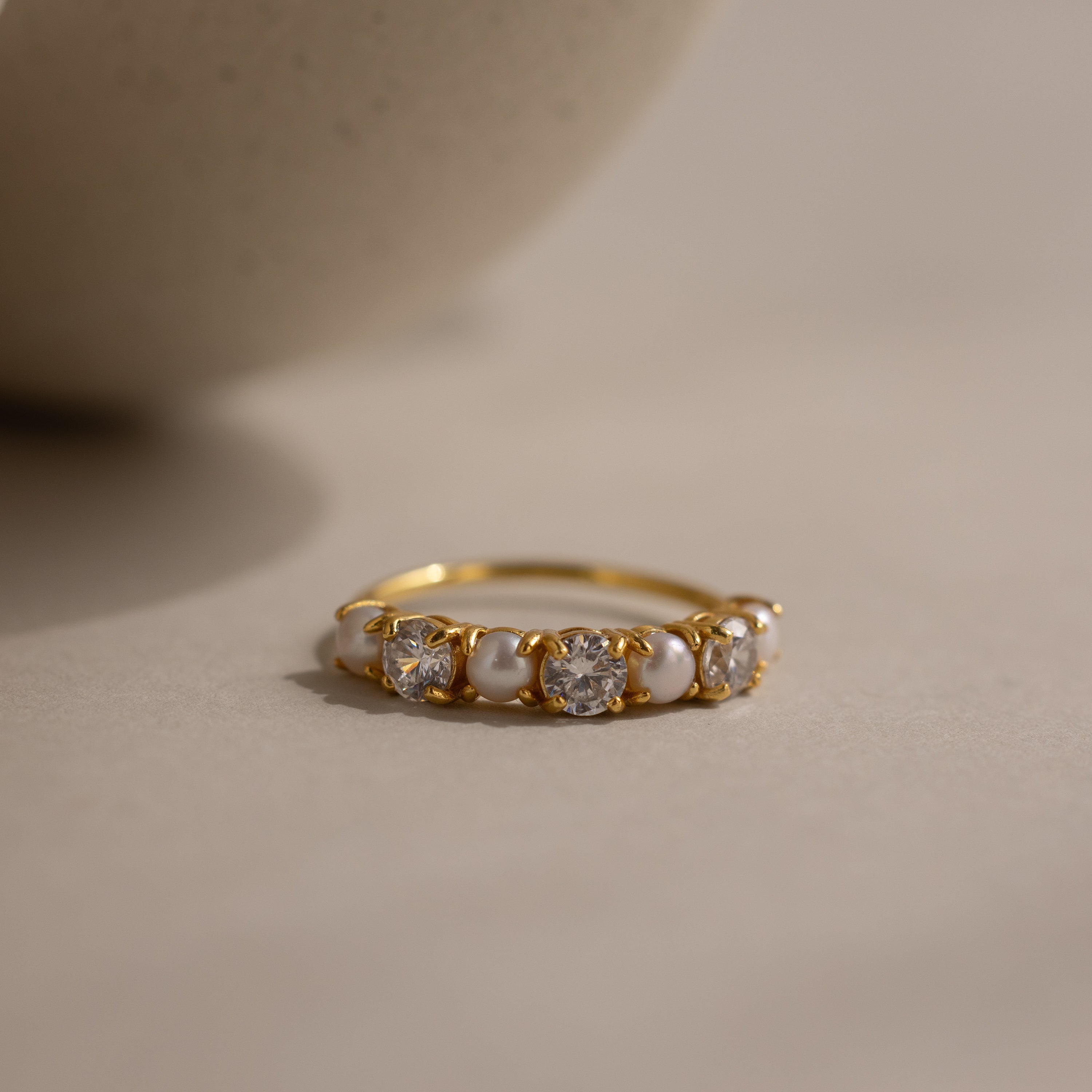 Birthstone & Pearl Lace Ring