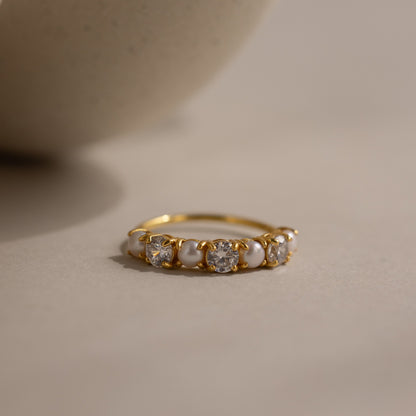 Birthstone & Pearl Lace Ring