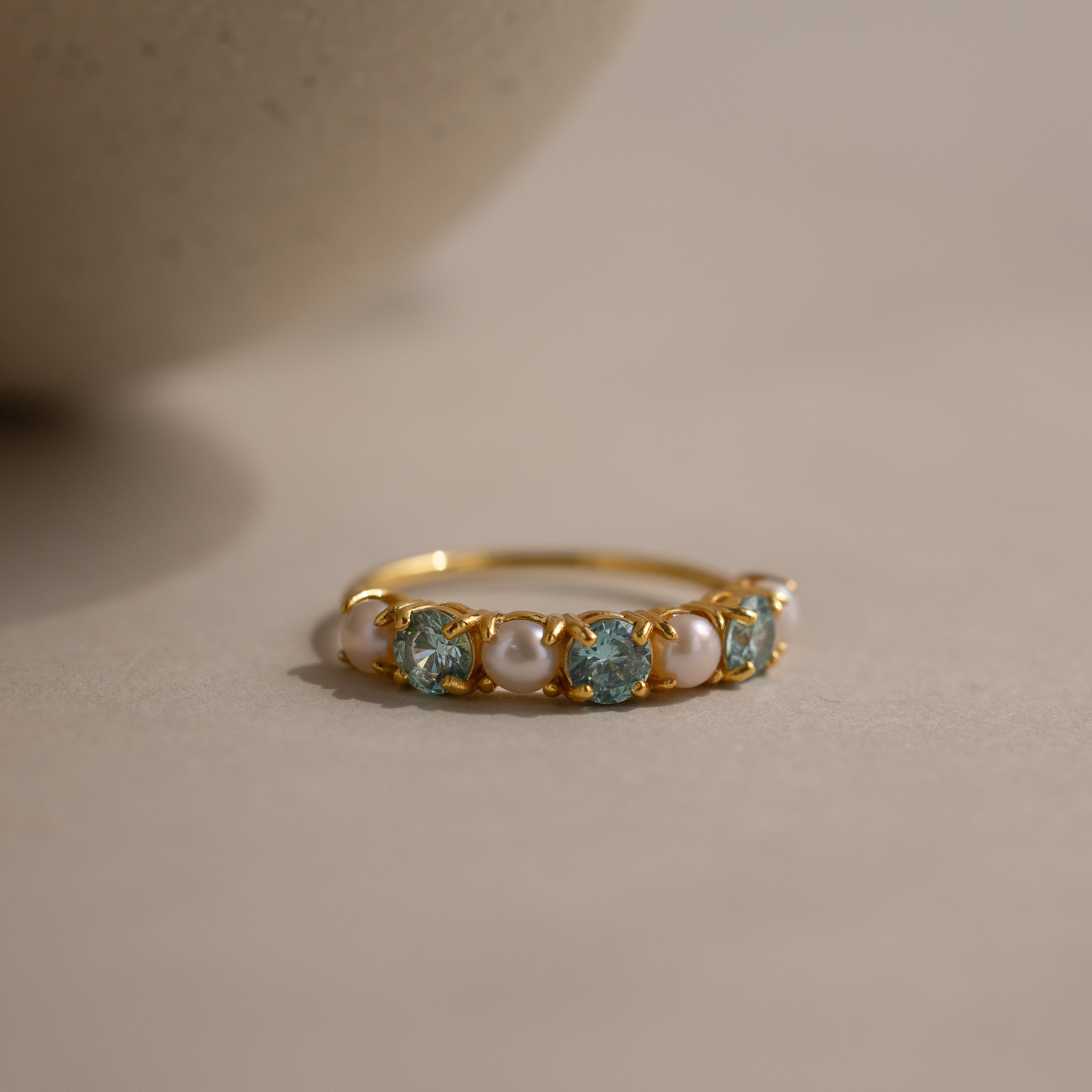 Birthstone & Pearl Lace Ring