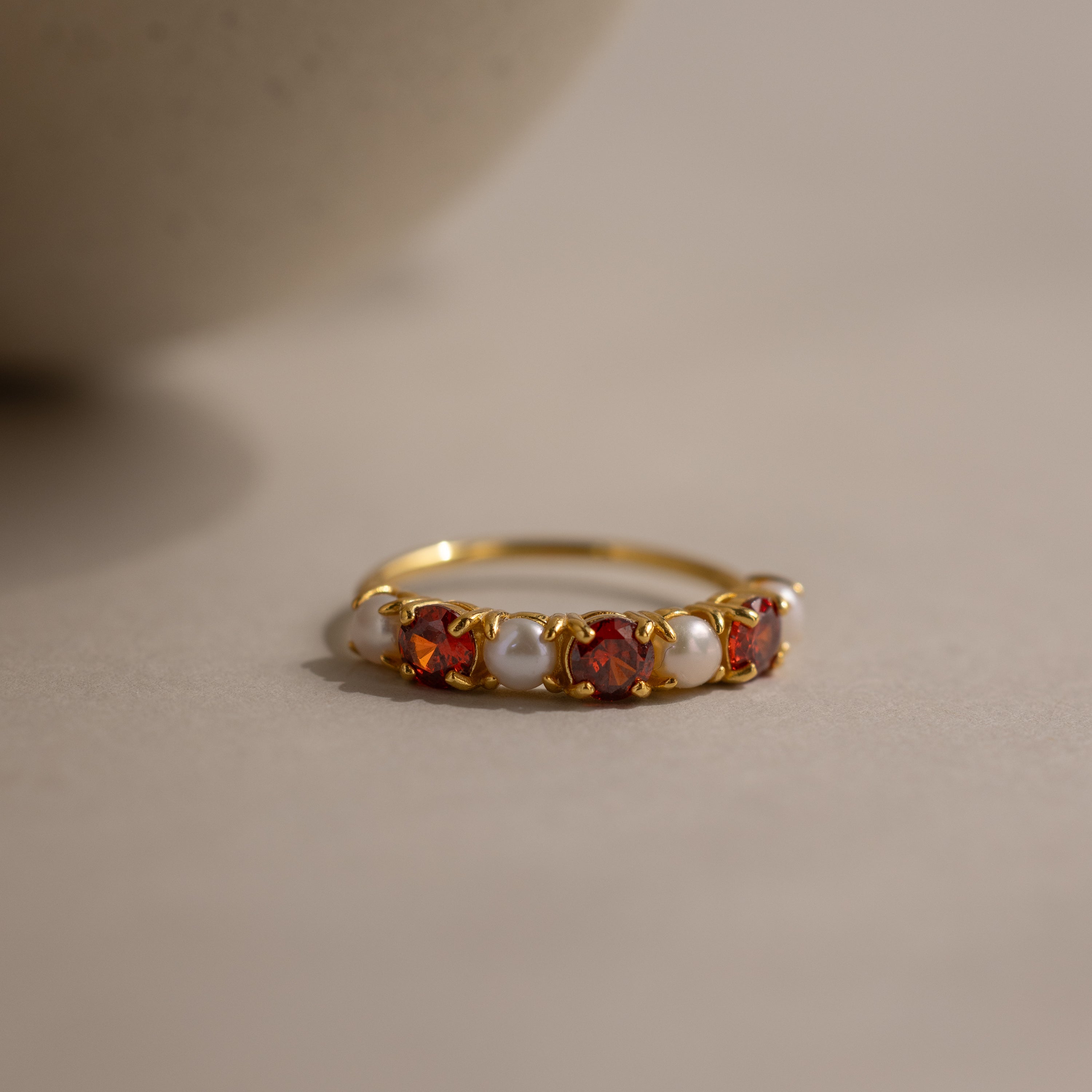 Birthstone & Pearl Lace Ring