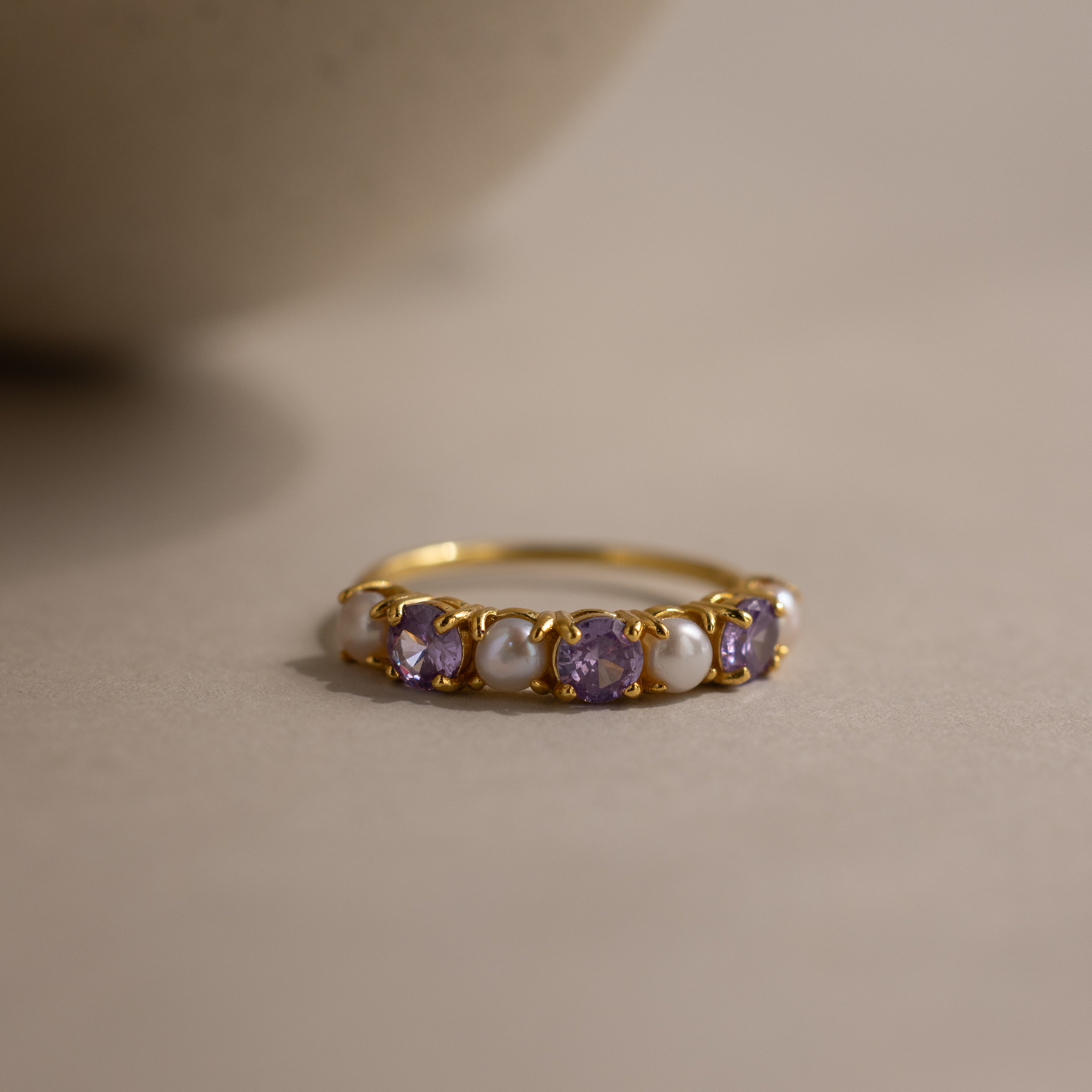 Birthstone & Pearl Lace Ring