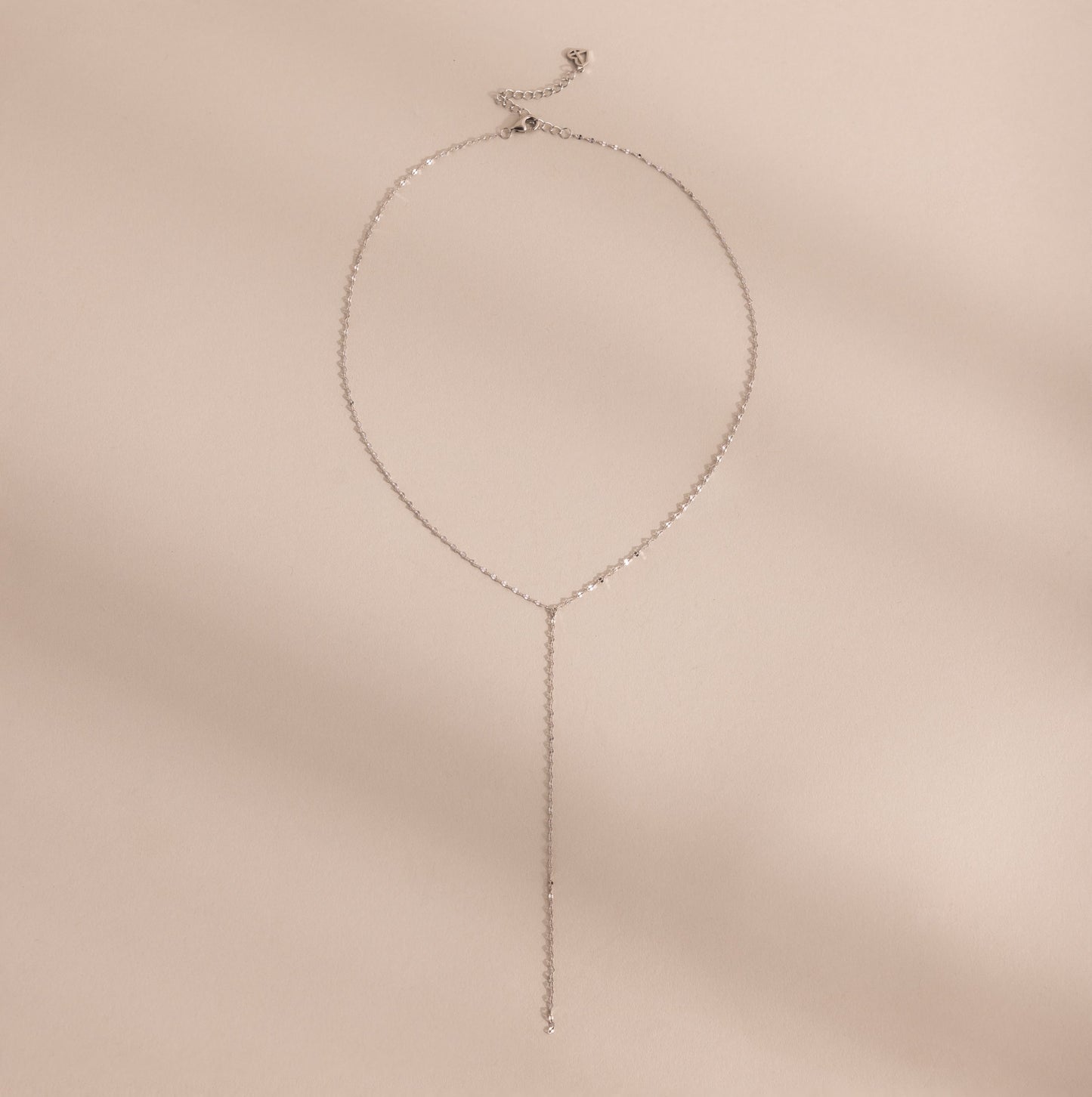 Mirror Chain Lariat Necklace