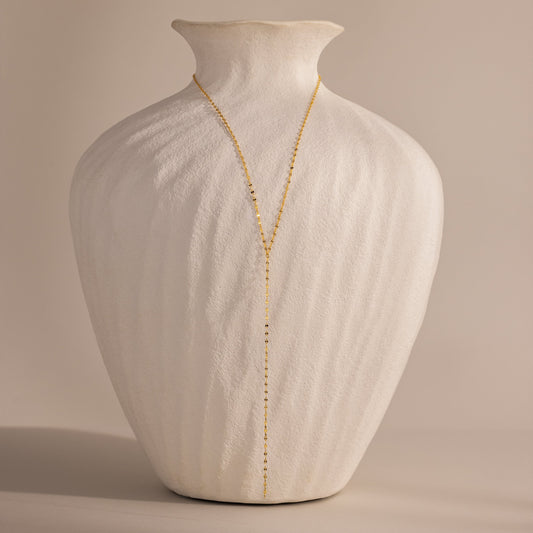 Mirror Chain Lariat Necklace