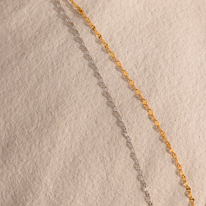 Mirror Chain Lariat Necklace