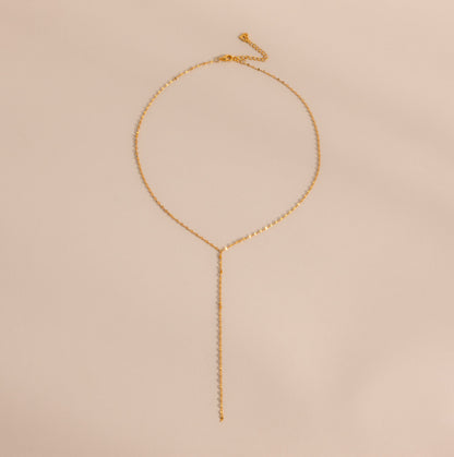 Mirror Chain Lariat Necklace