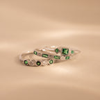 Emerald Stacking Ring Set