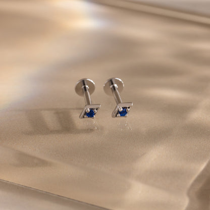 Geometric Birthstone Flat Back Studs