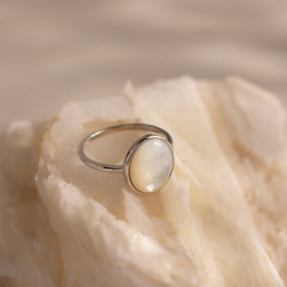 Mother of Pearl Signet Ring