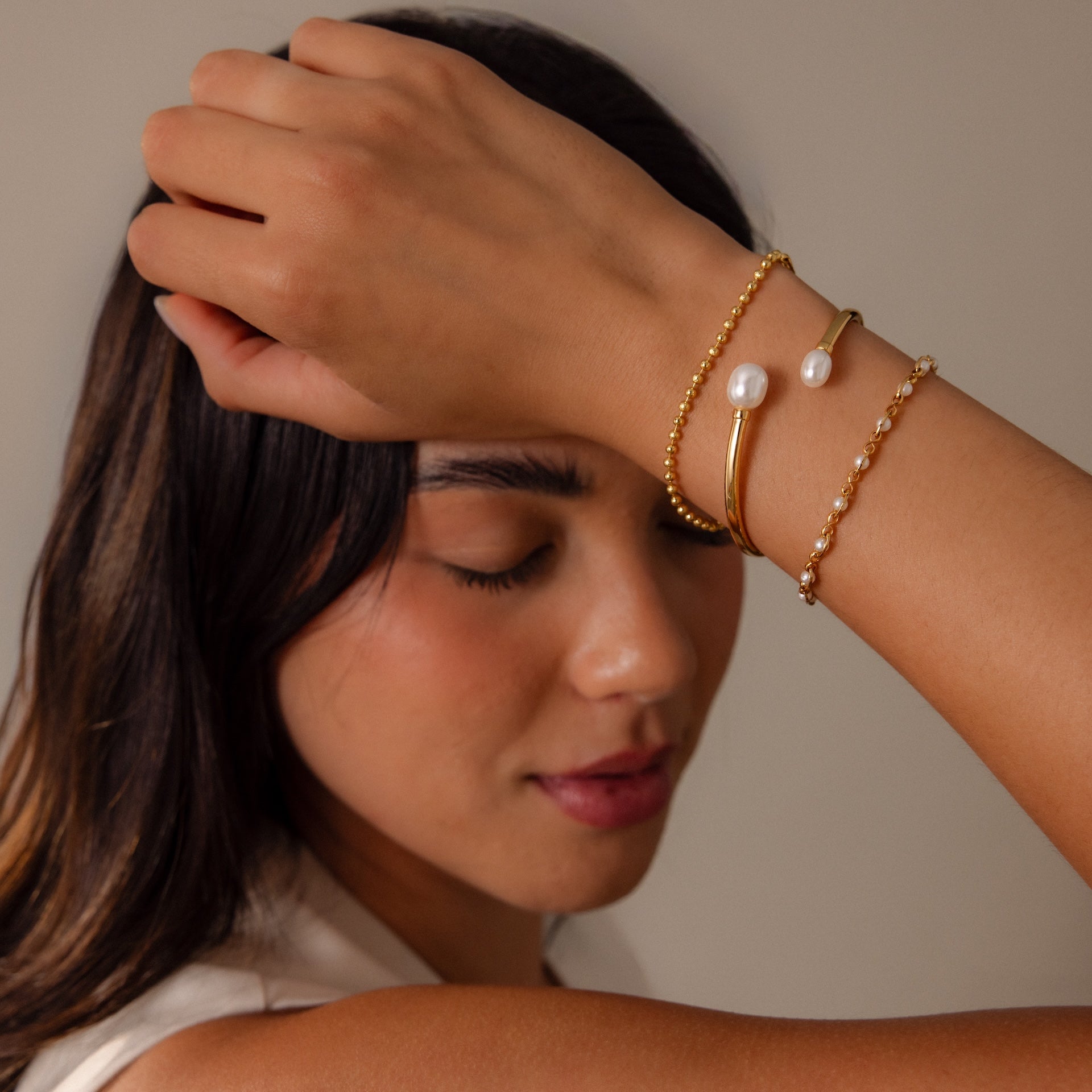 Serenity Pearl Cuff Bracelet