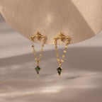 Agate Star Chain Earrings