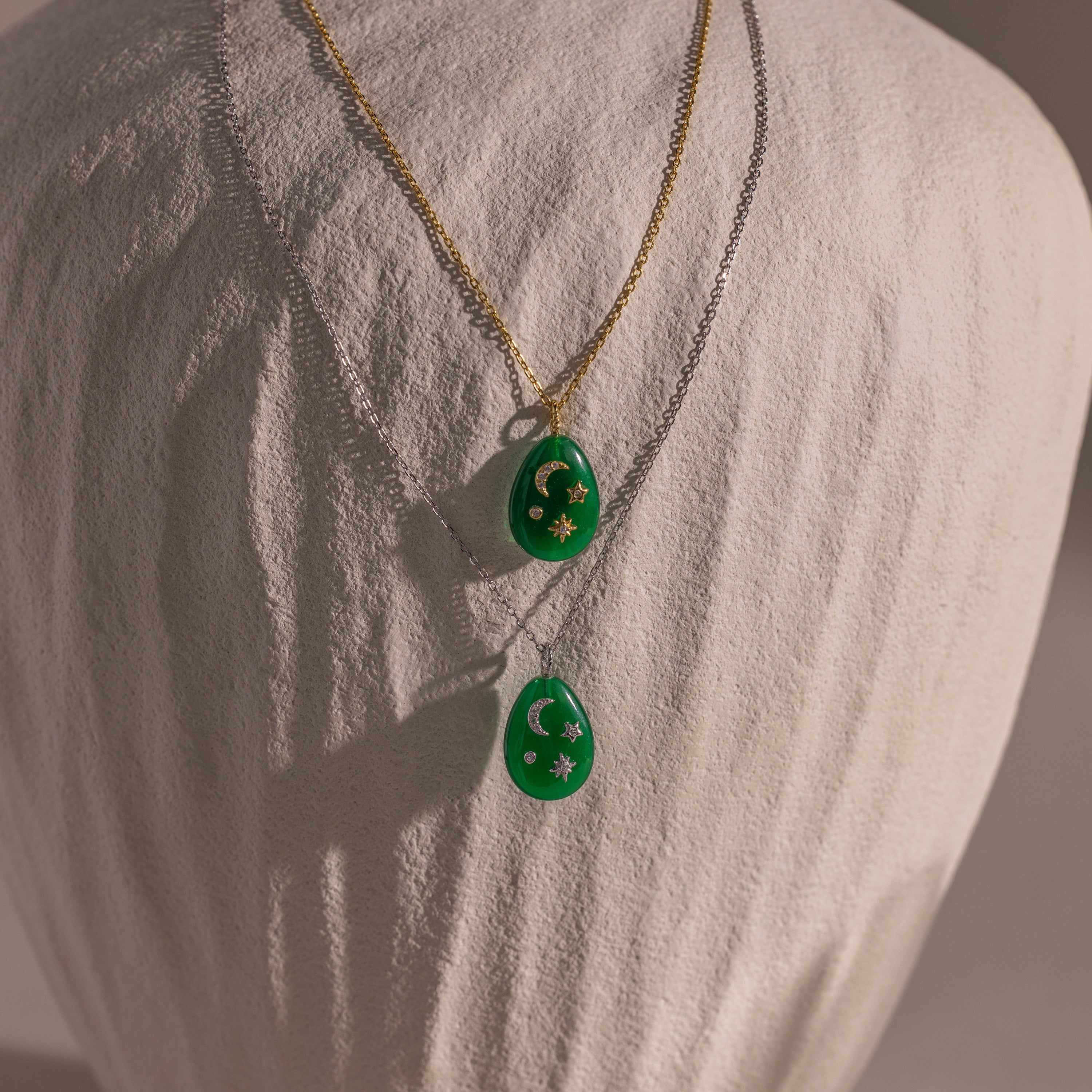 Celestial Gemstone Pendant Necklace