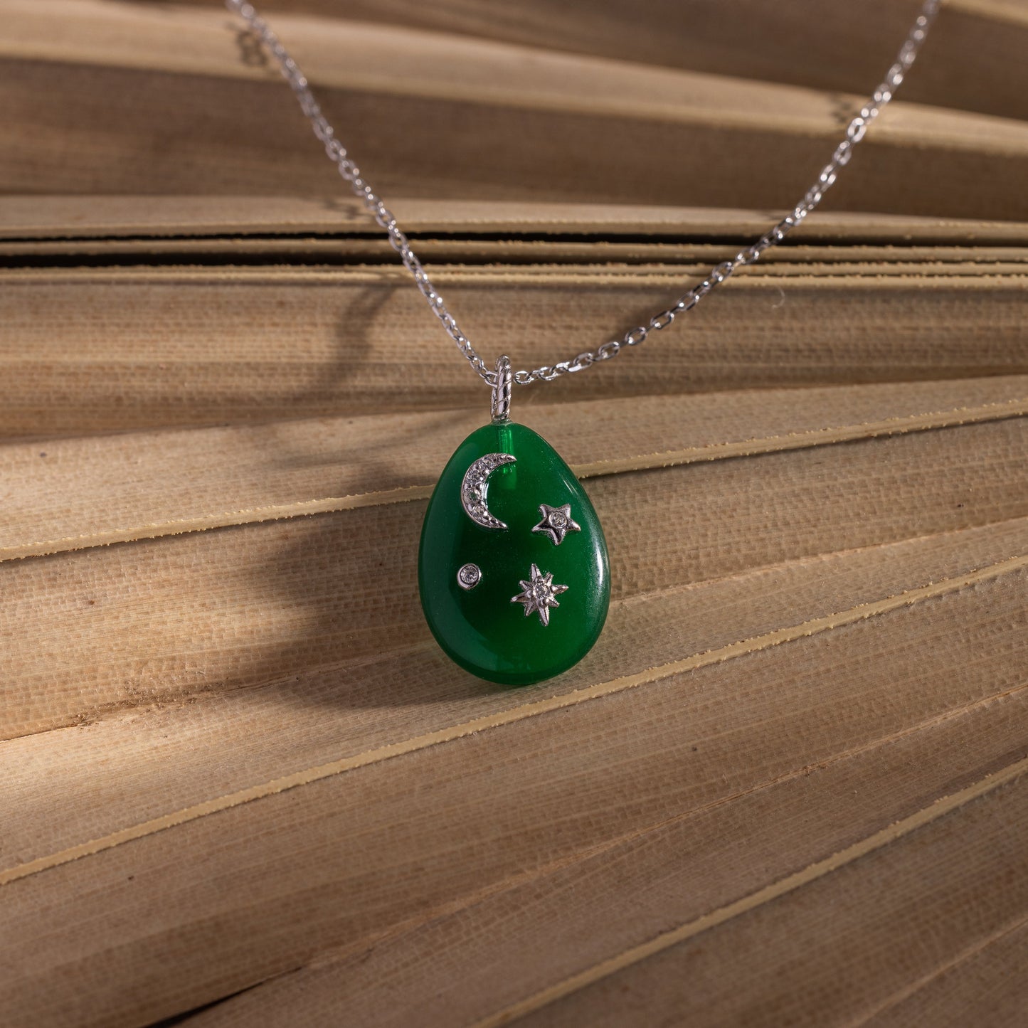 Celestial Gemstone Pendant Necklace