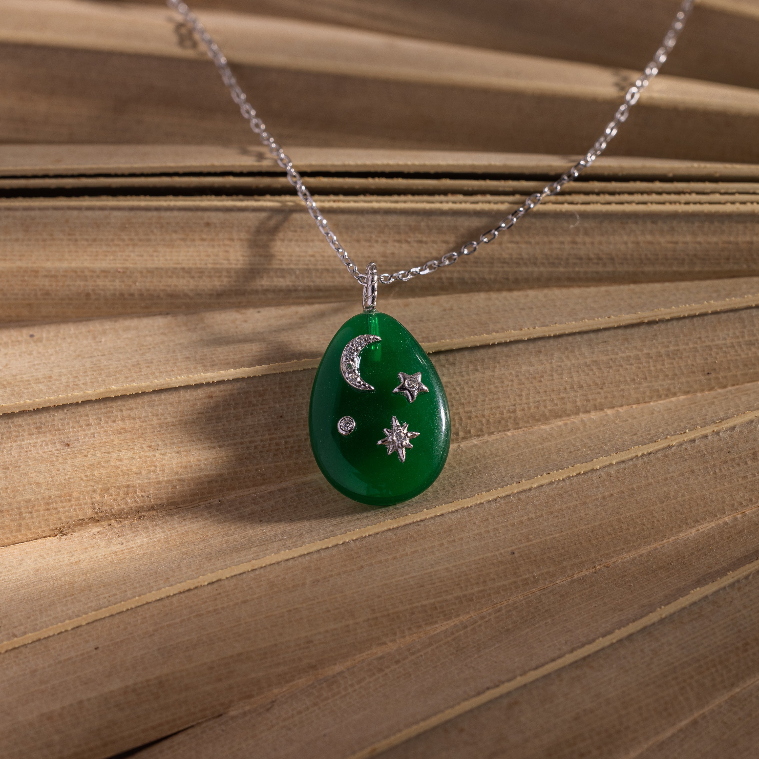 Celestial Gemstone Pendant Necklace