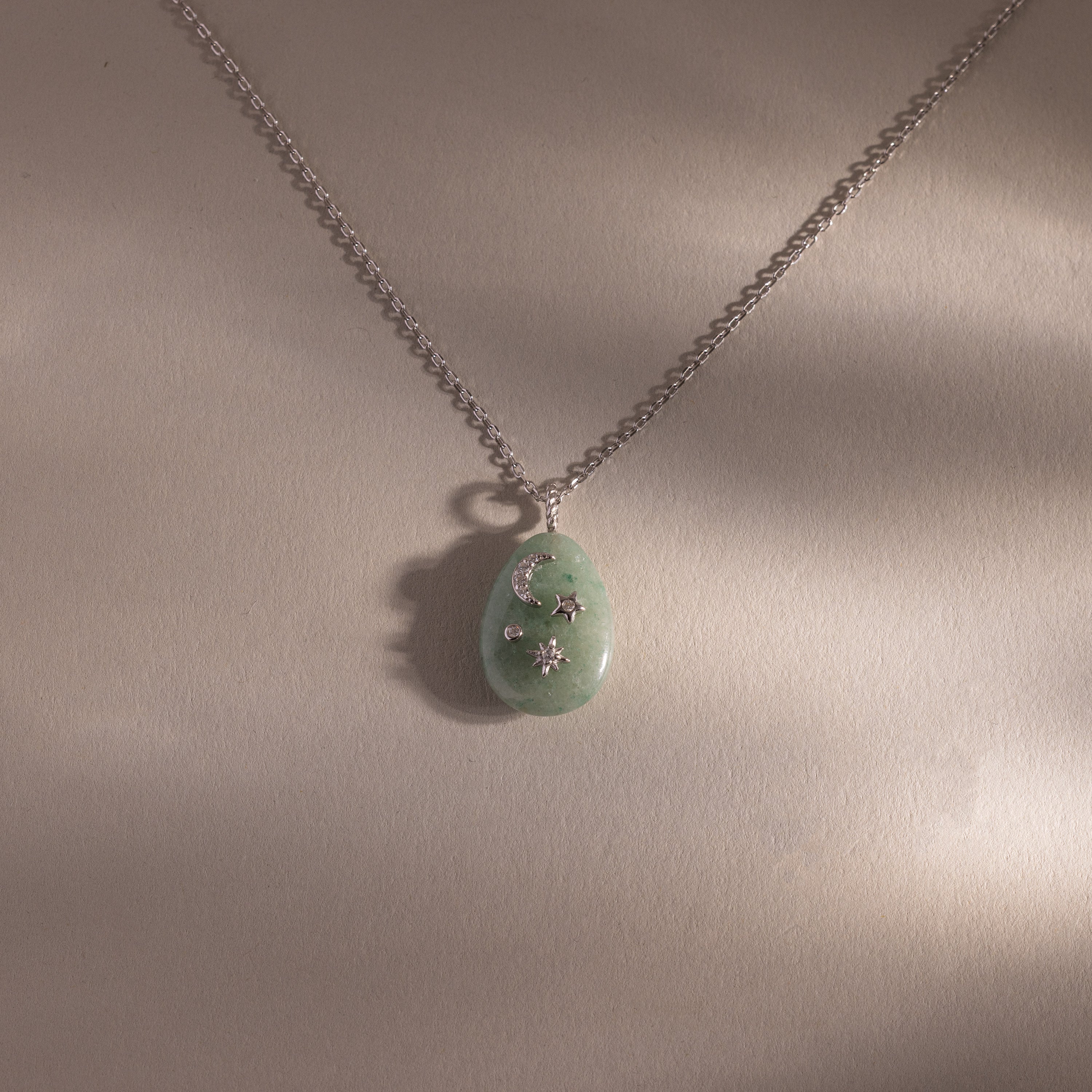 Celestial Gemstone Pendant Necklace