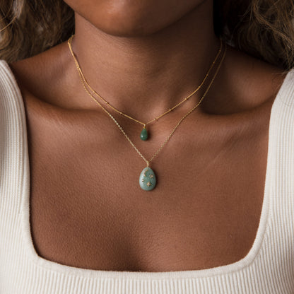 Celestial Gemstone Pendant Necklace