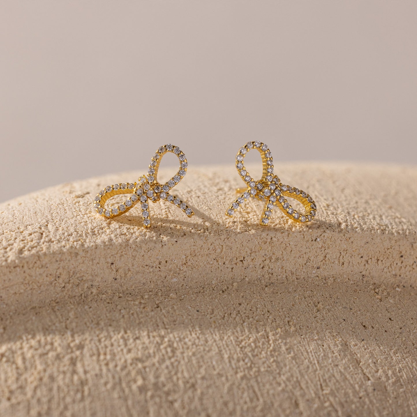 Pave Bow Studs