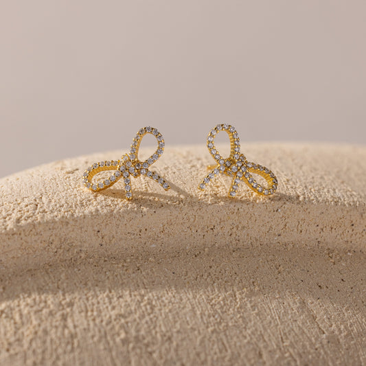 Pave Bow Studs