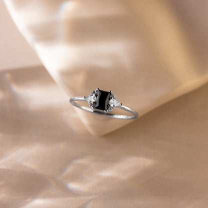 Black Baguette Diamond Ring