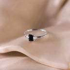 Black Baguette Diamond Ring