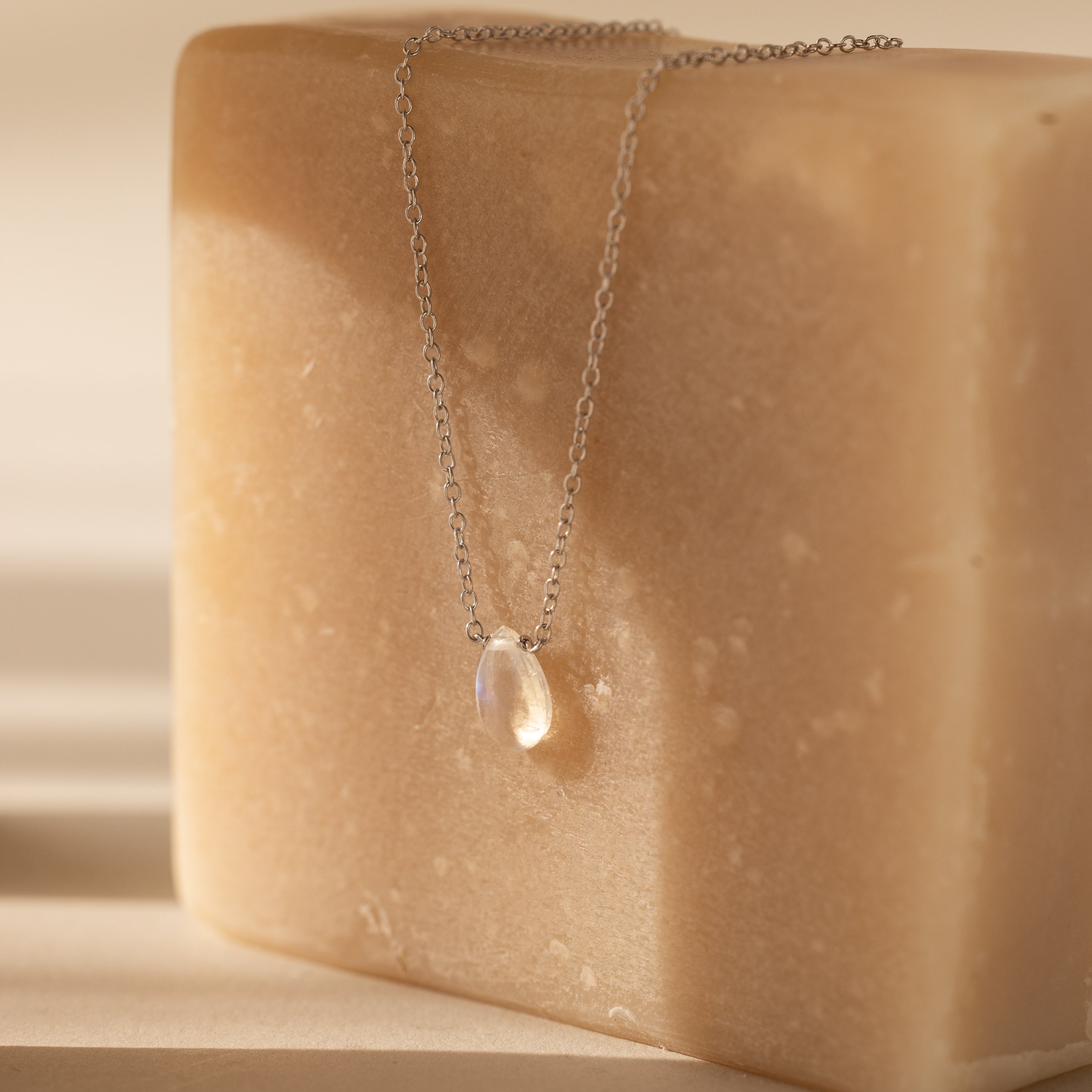 Teardrop Moonstone Necklace