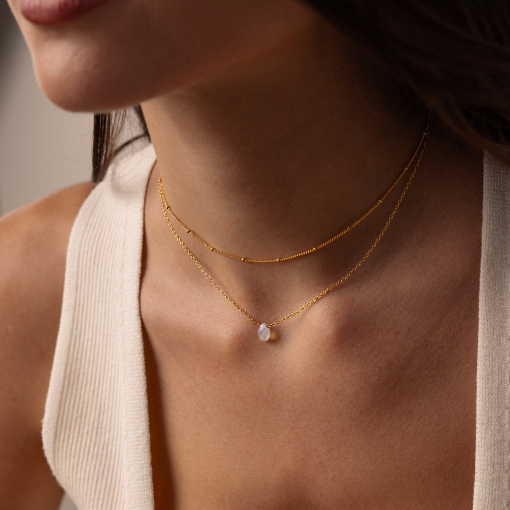 Teardrop Moonstone Necklace