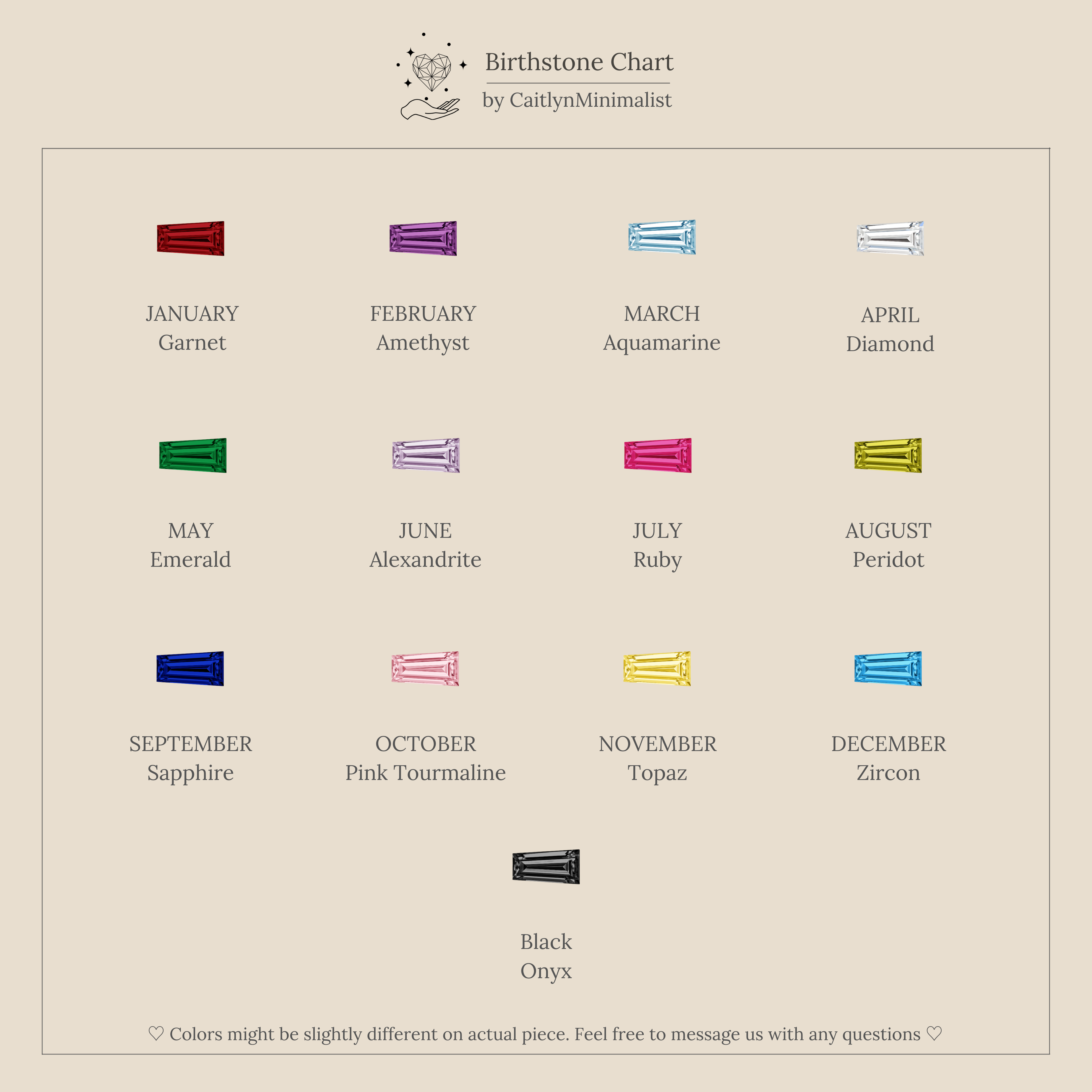 Toi et Moi Tapered Birthstone Ring