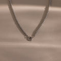 Grey Pearl Charm Necklace