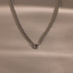 Grey Pearl Charm Necklace