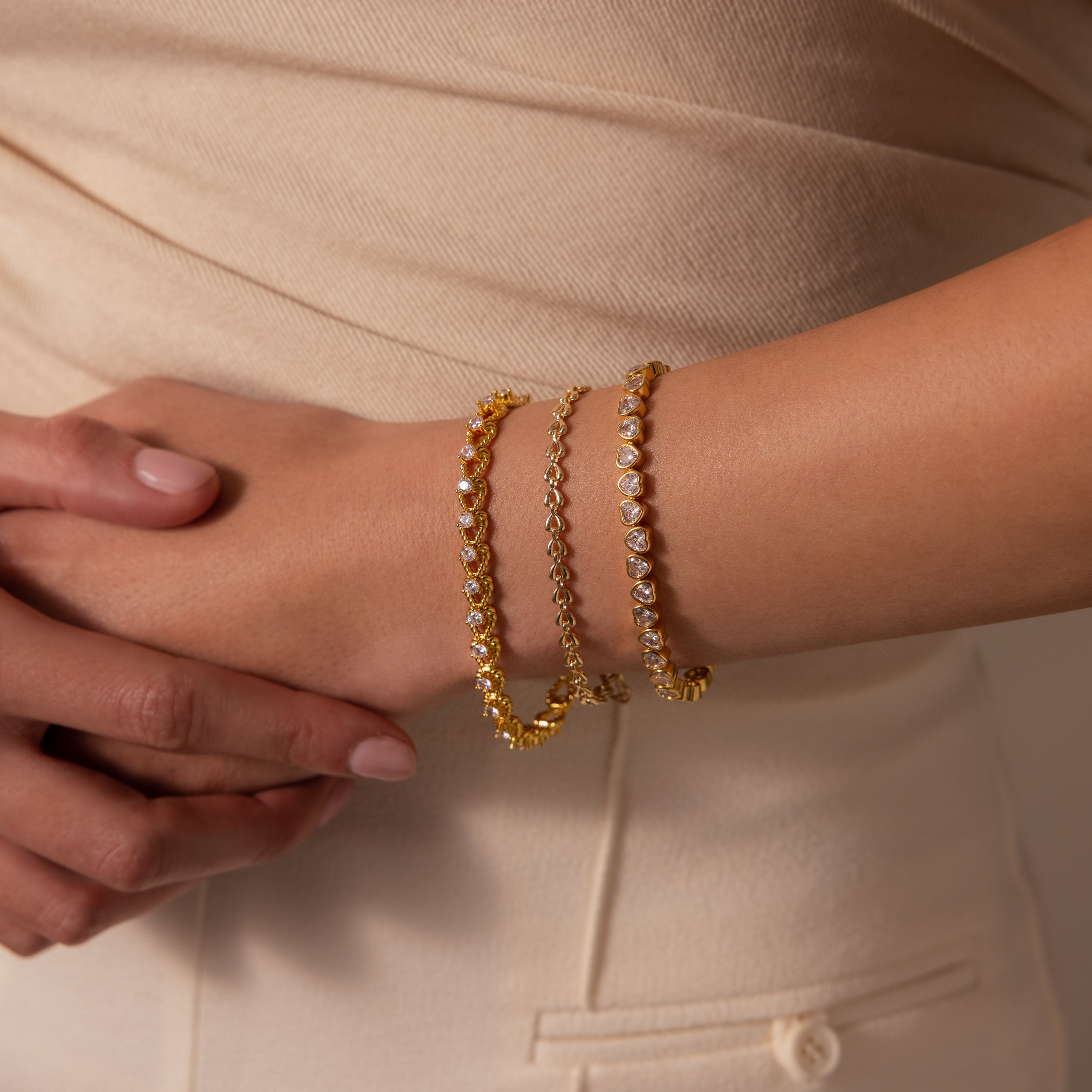 Heart Tennis Bracelet