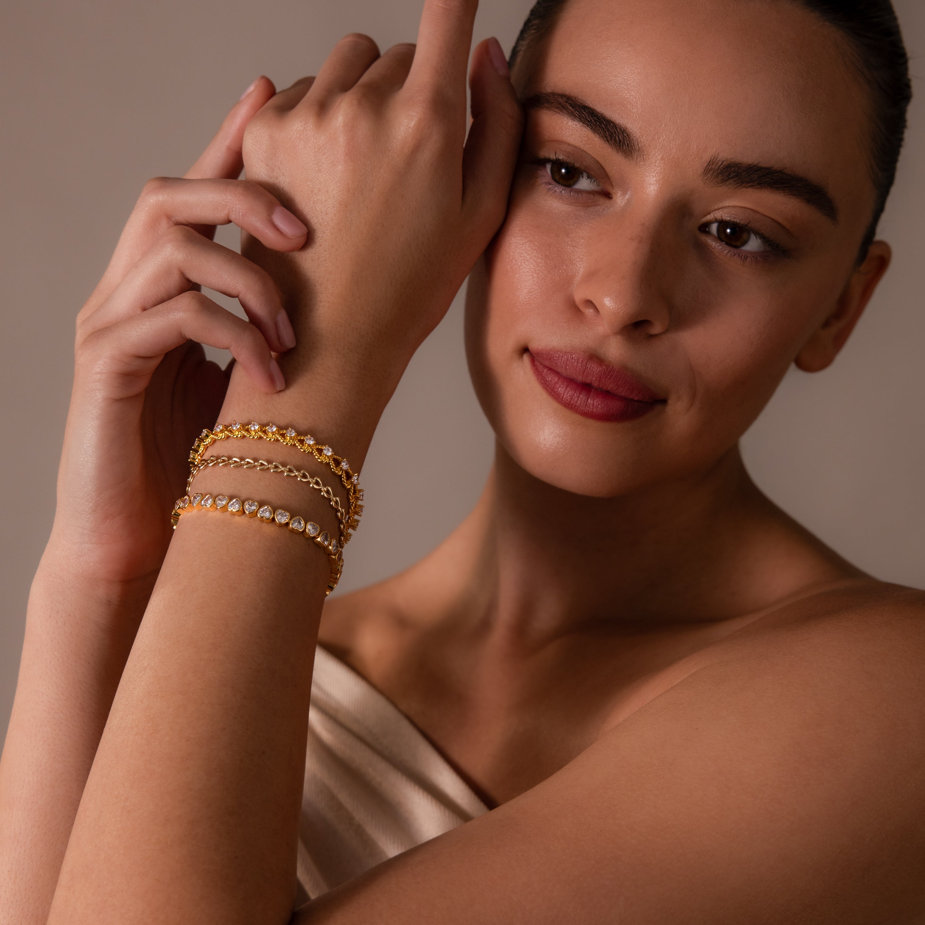 Diamond Heart Rope Bracelet