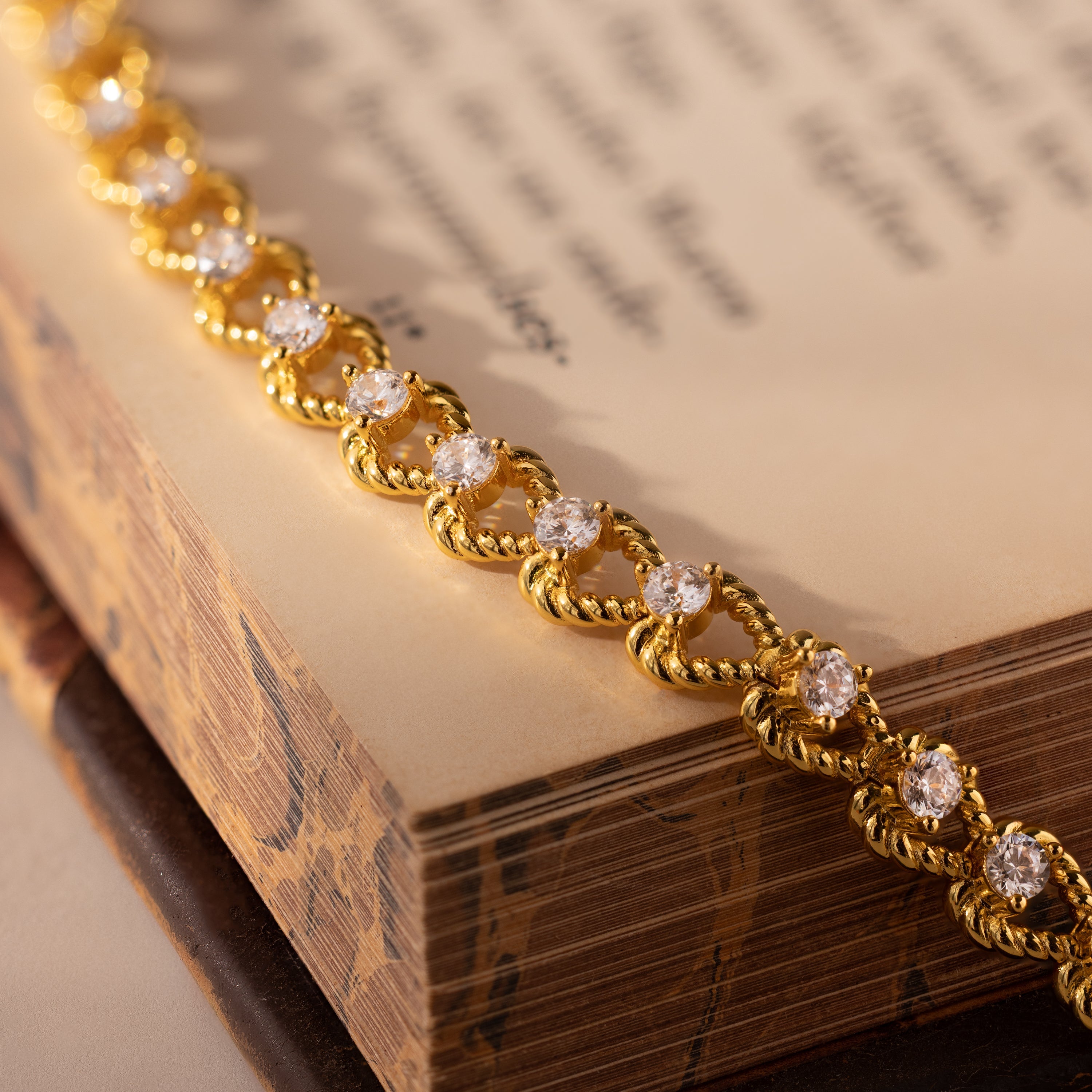 Diamond Heart Rope Bracelet