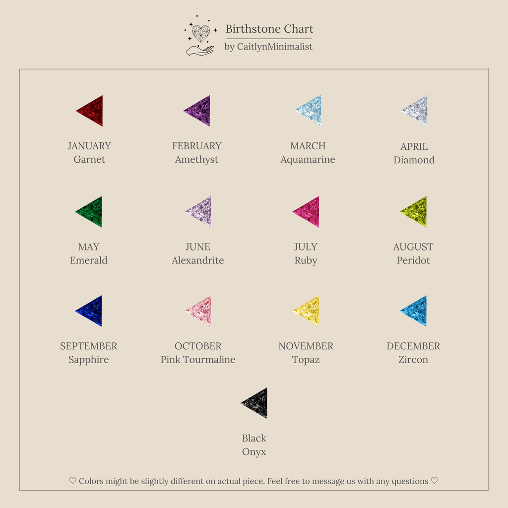 Toi et Moi Triangle Birthstone Ring