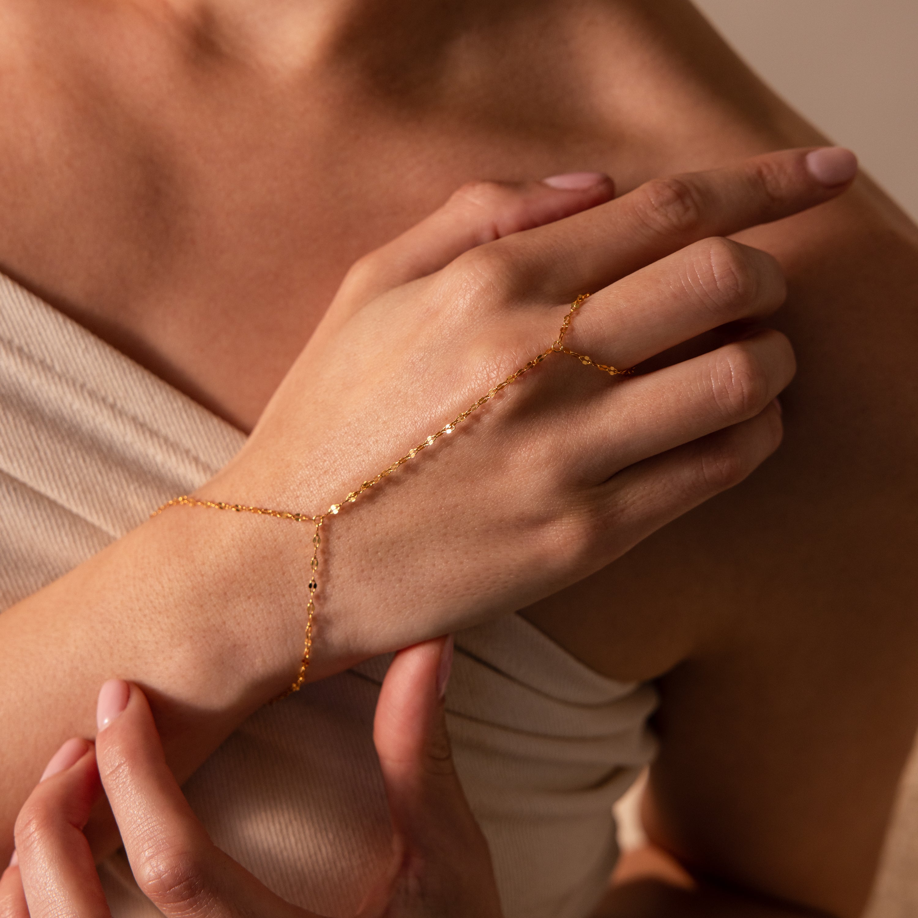 Sparkle Hand Chain Bracelet
