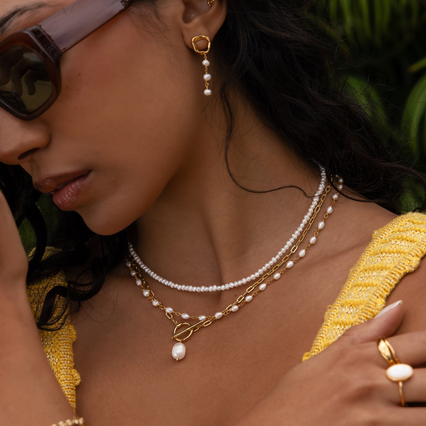 Summer Pearl Beaded Necklace