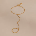 Star Curb Hand Chain Bracelet