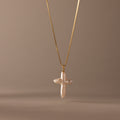 Baroque Pearl Cross Necklace