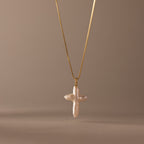 Baroque Pearl Cross Necklace