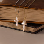 Baroque Pearl Cross Necklace