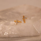 Diamond Cross Huggies