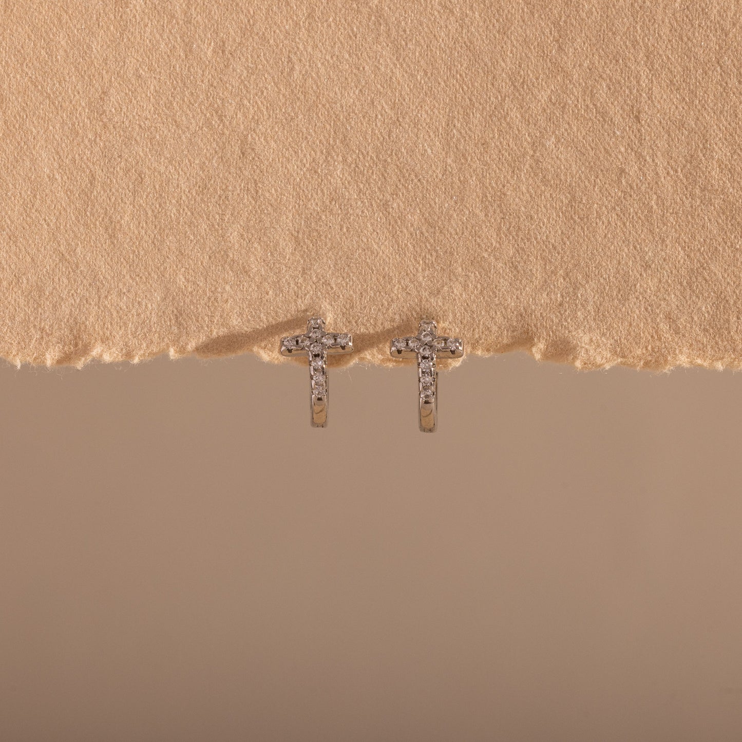 Diamond Cross Huggies
