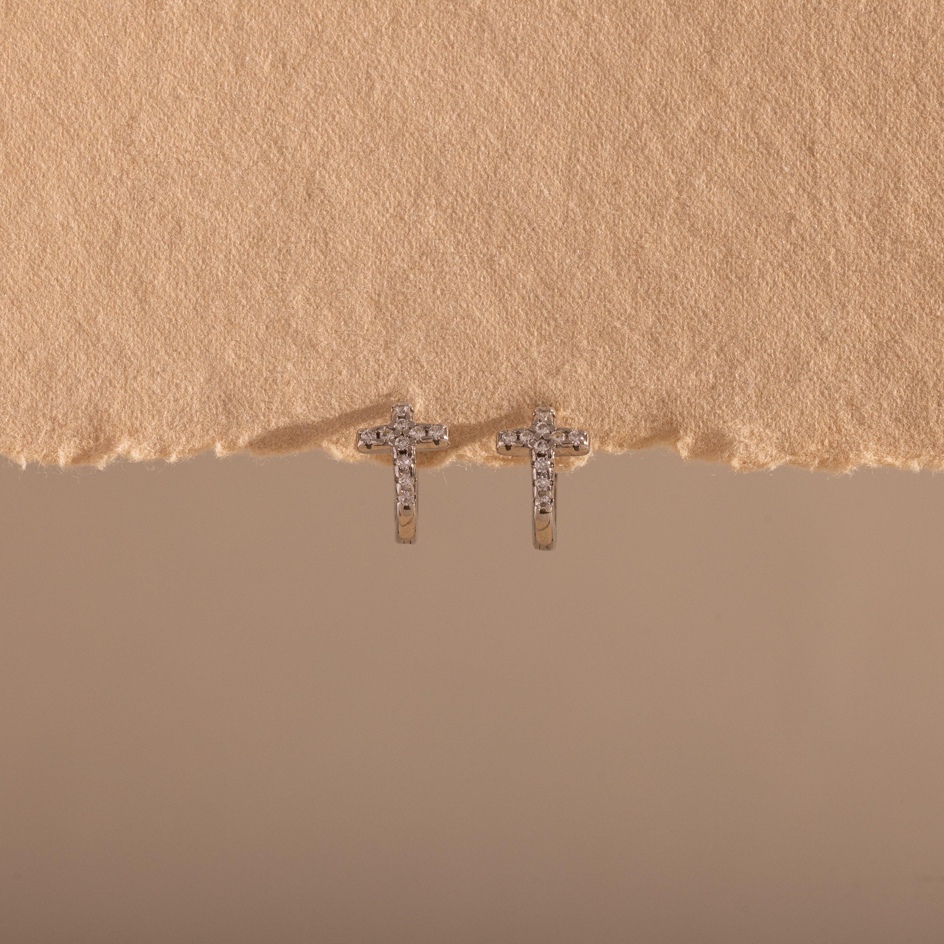 Diamond Cross Huggies