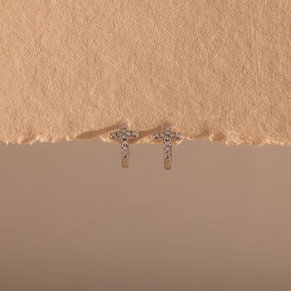 Diamond Cross Huggies