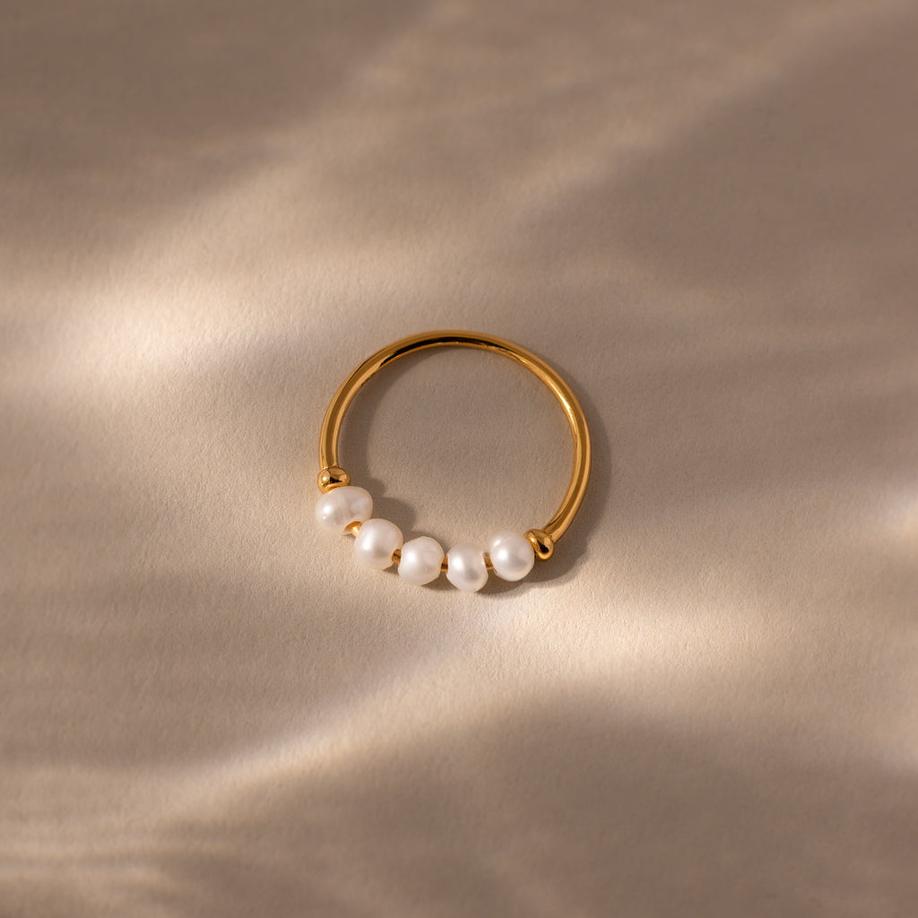Beaded Pearl Ring