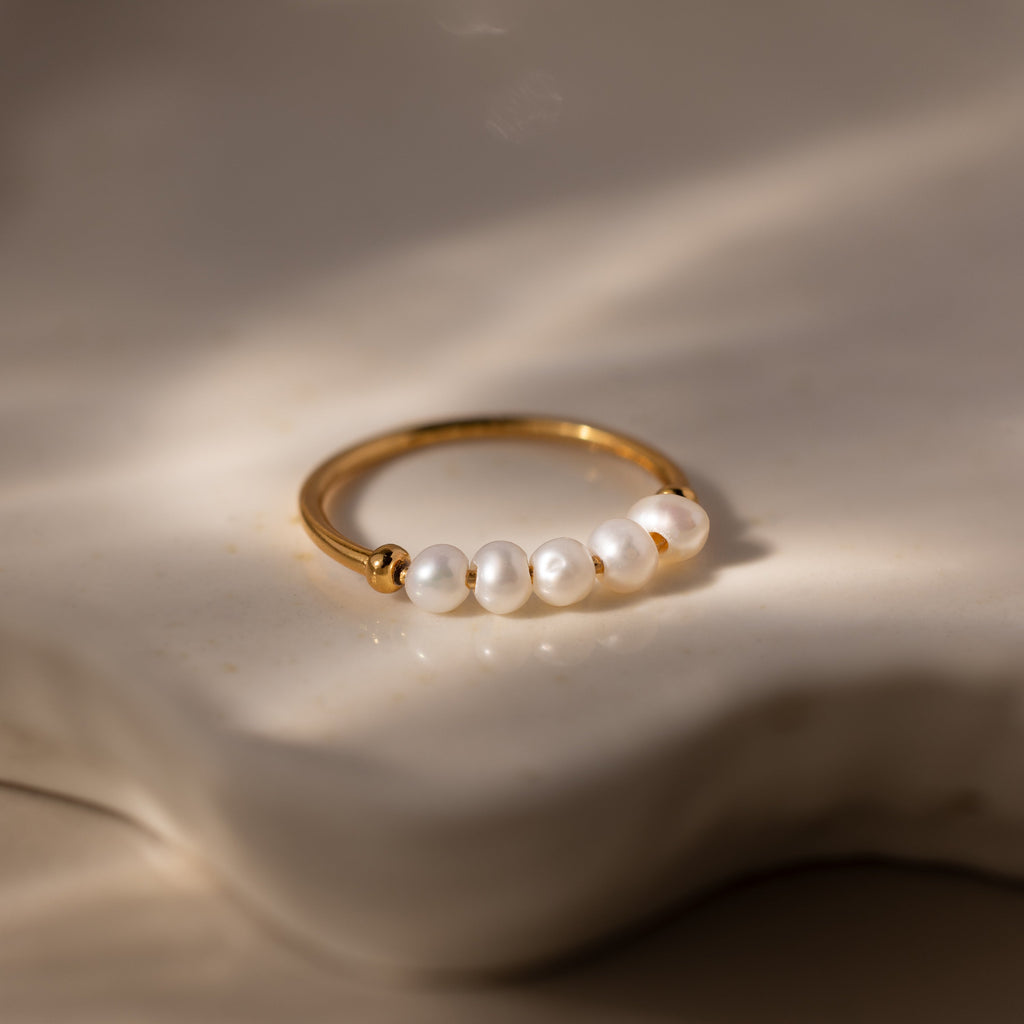 Beaded Pearl Ring