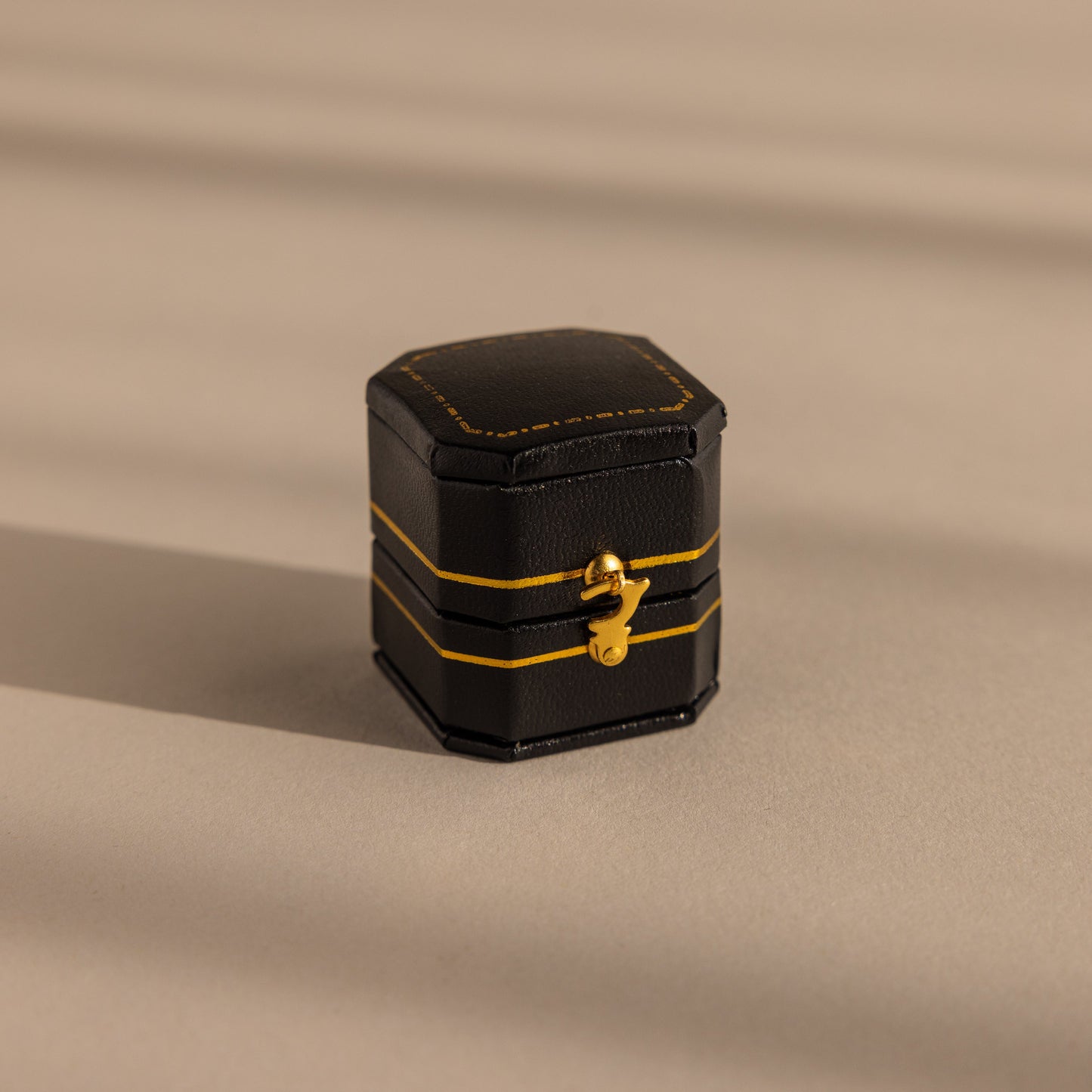 Square Leather Ring Box