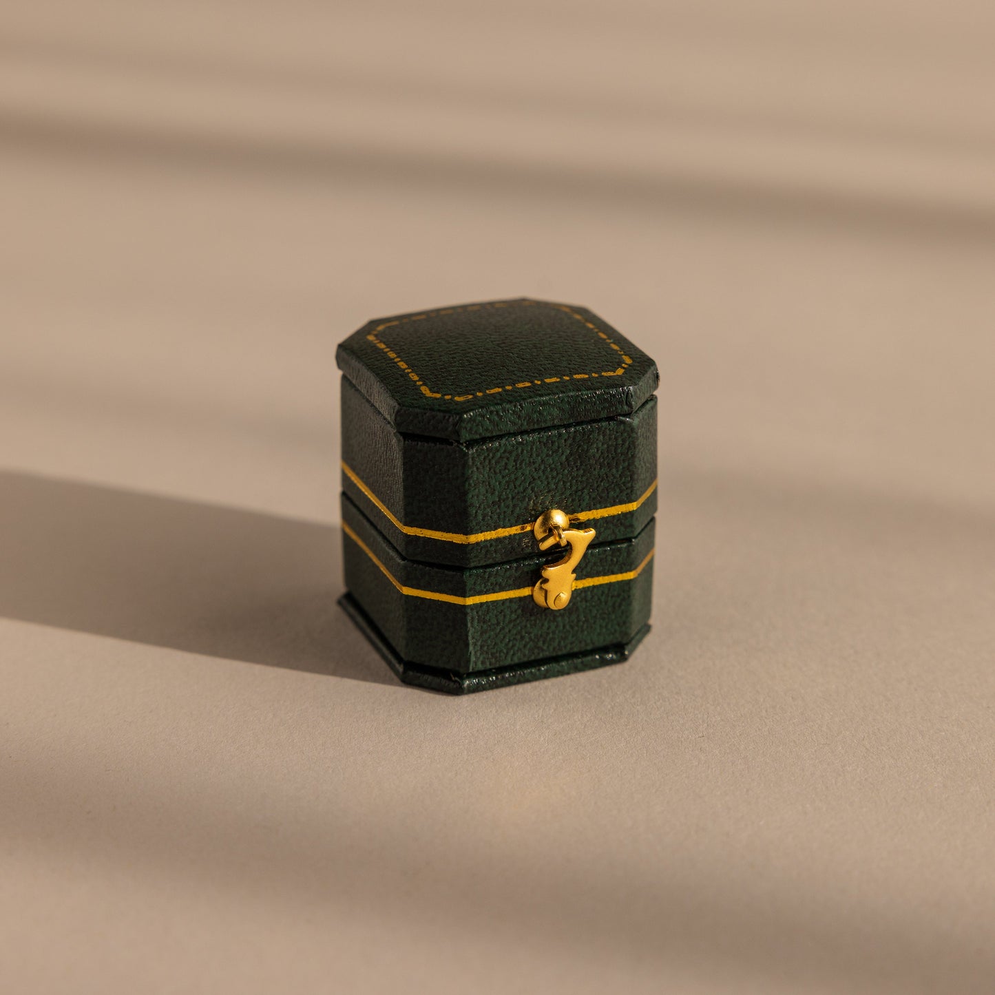 Square Leather Ring Box