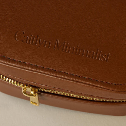 Oval Leather Jewelry Box