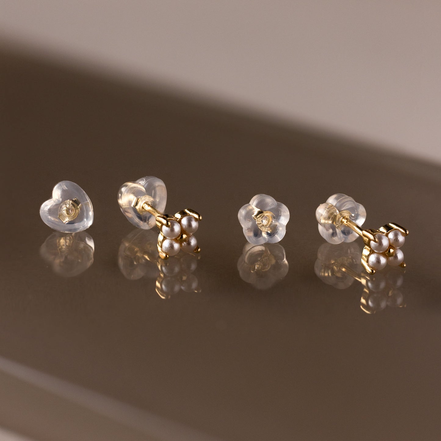 Heart & Flower Earring Backs
