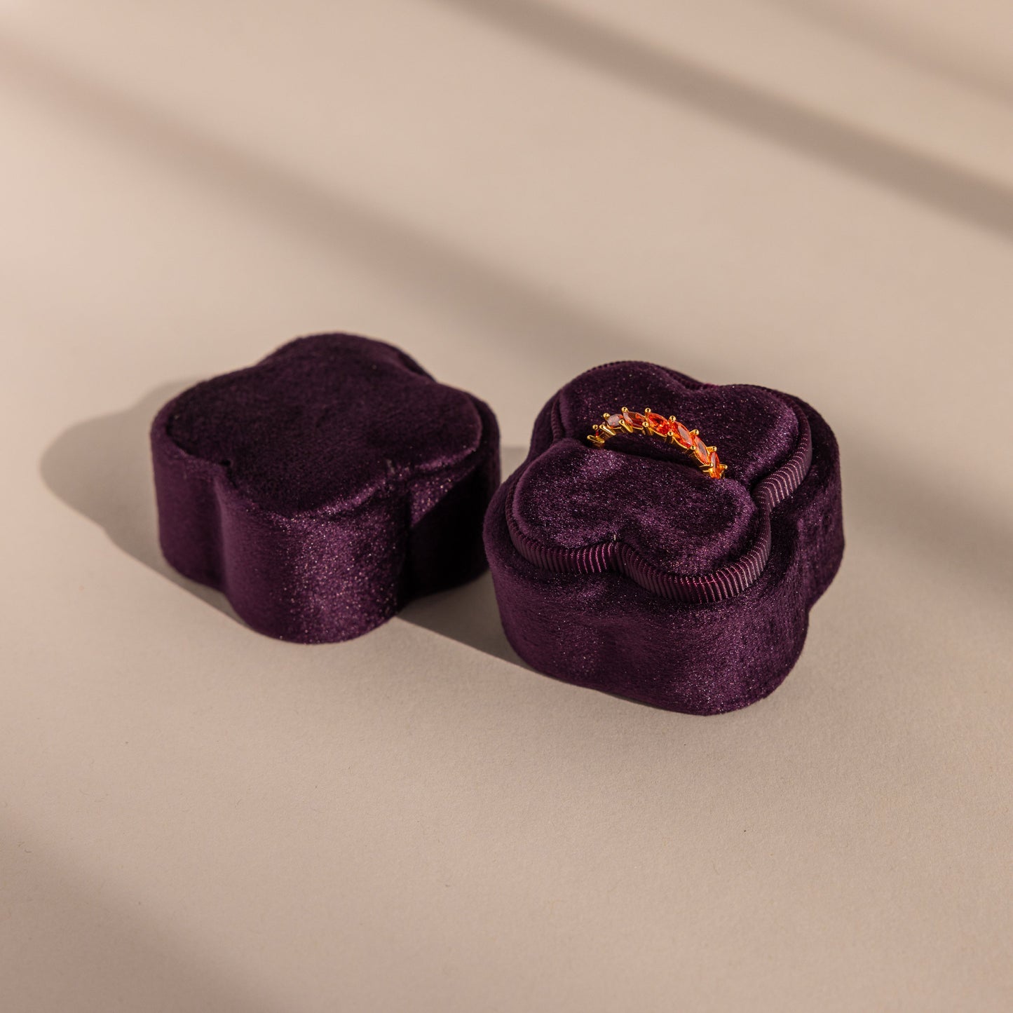 Flower Velvet Ring Box