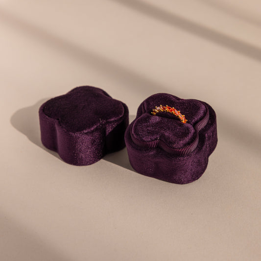 Flower Velvet Ring Box